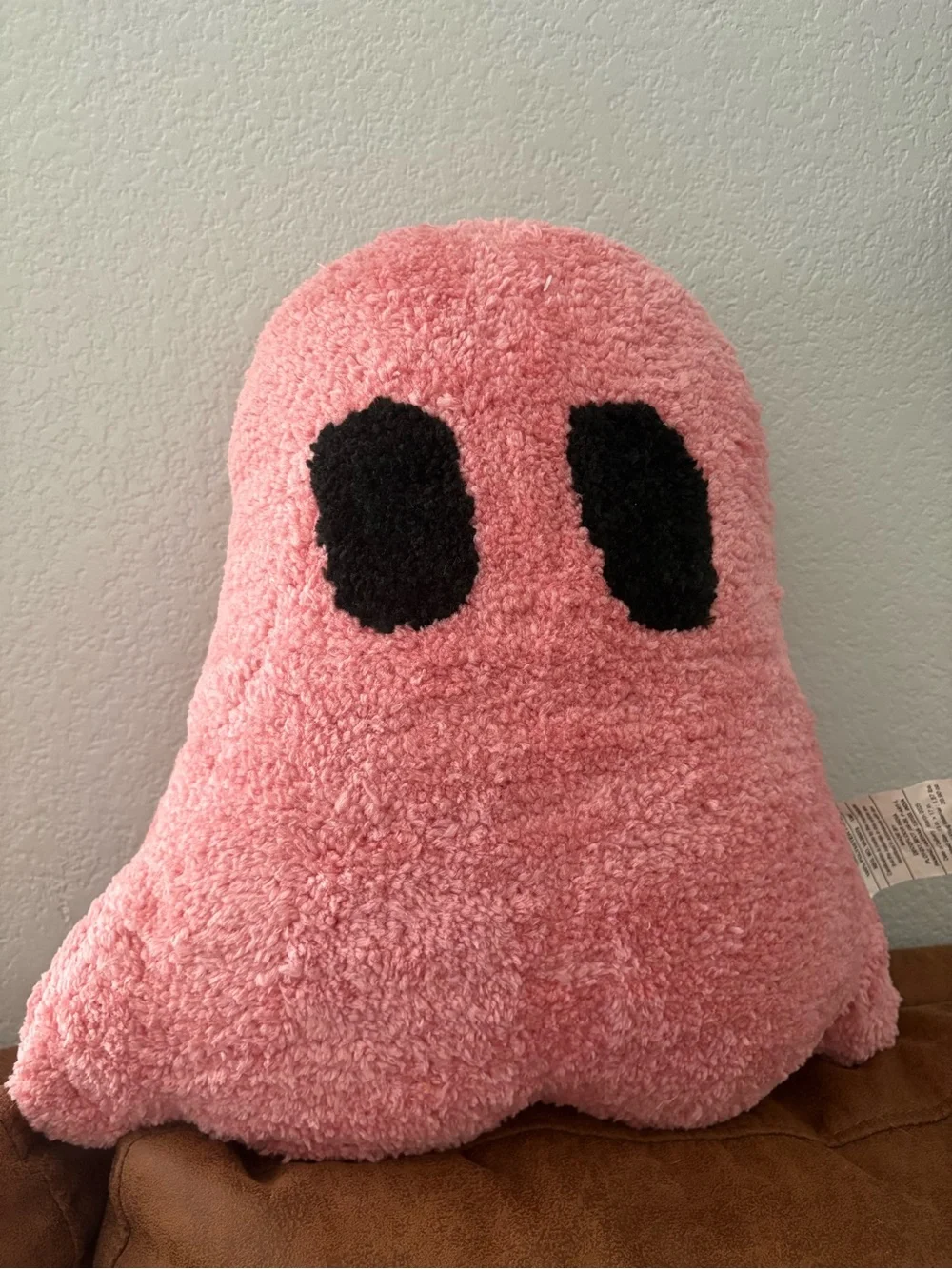 Plush Pink Ghost Accent Pillow